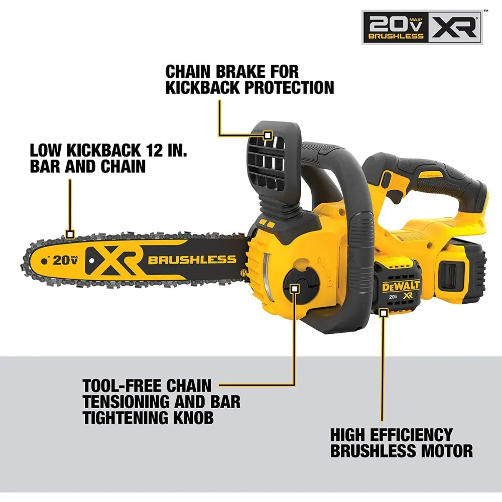 DEWALT 20V MAX* XR Chainsaw, 12-Inch