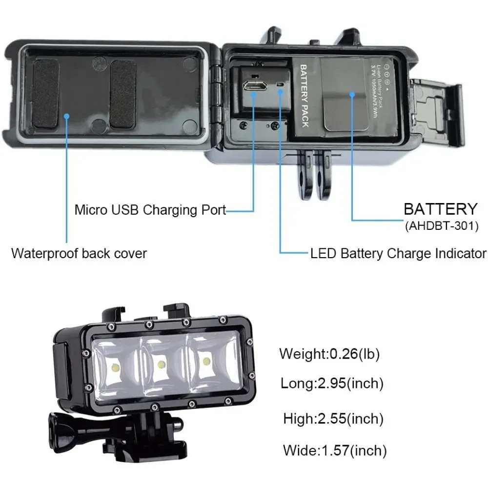 action camera flashlight