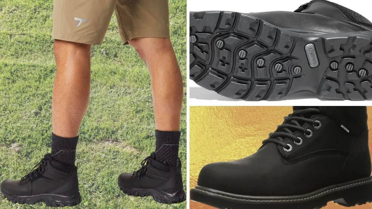 waterproof walking boots black