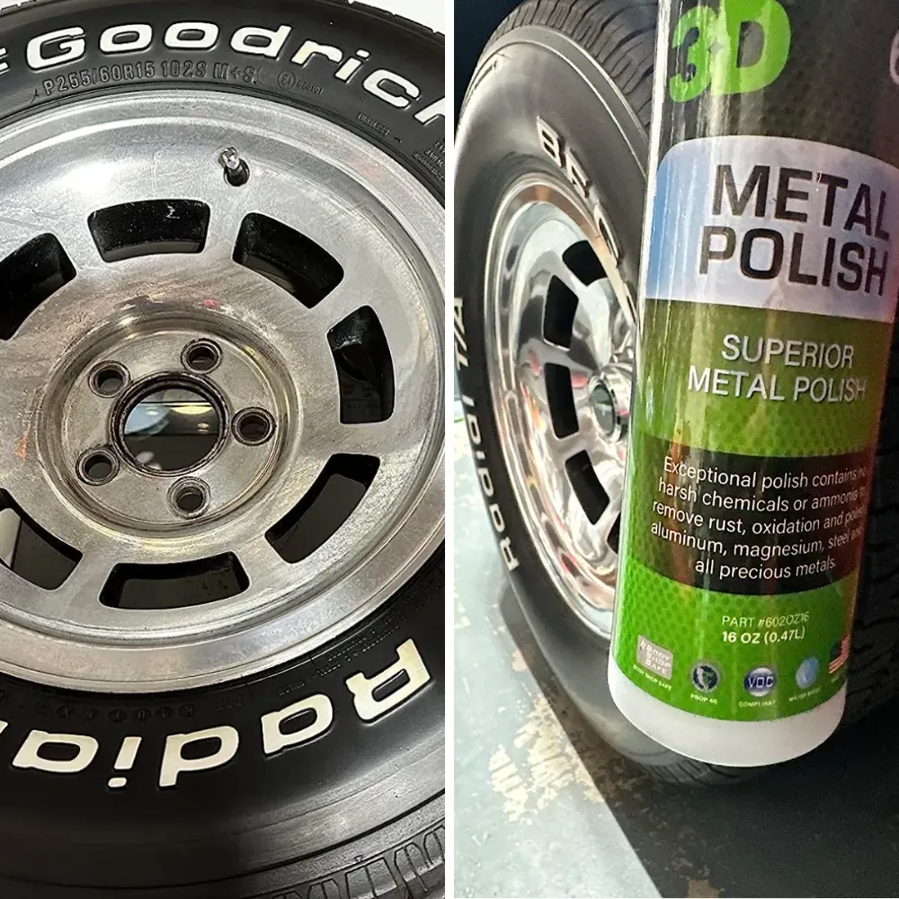 3D Metal Polish - Heavy Duty Multi Purpose Polish, Cleaner, Restorer and  Protectant for Metal, Aluminum, Chrome 16oz.