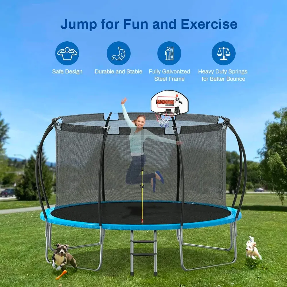 trampoline basketball hoop