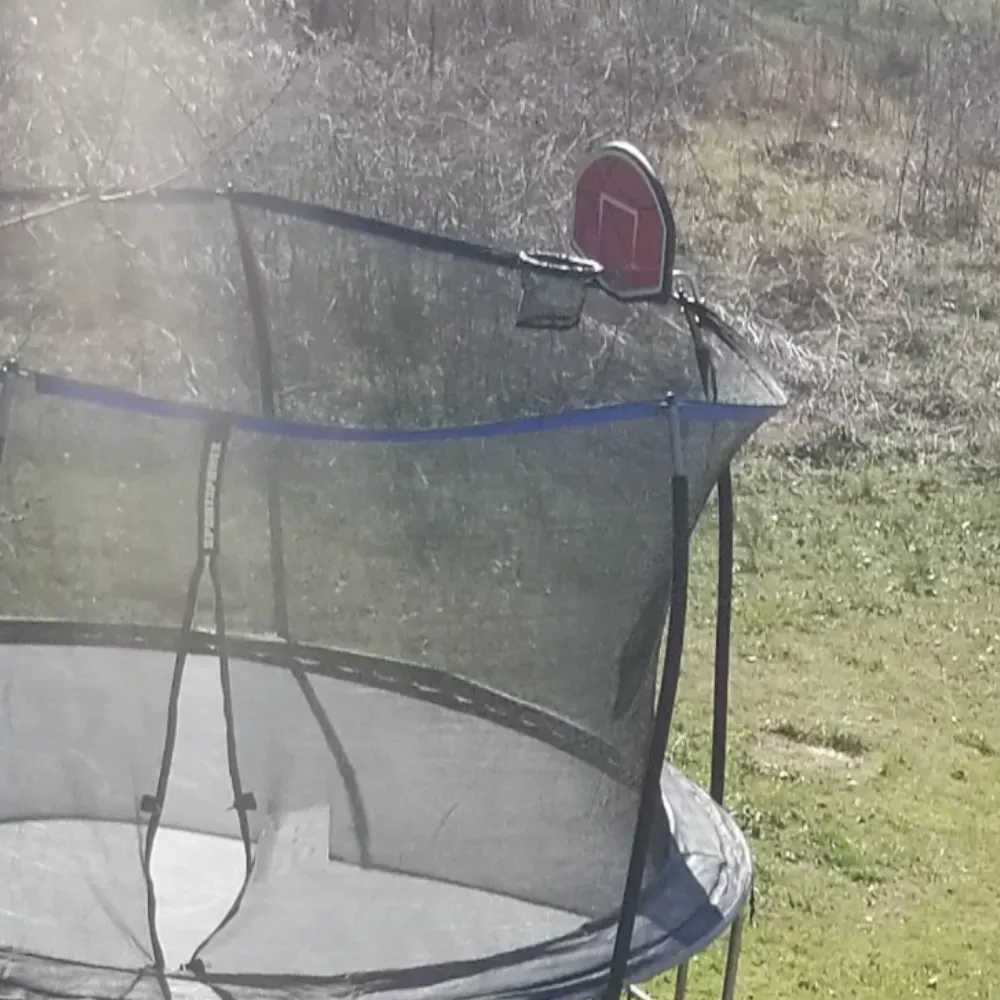 trampoline basketball hoop