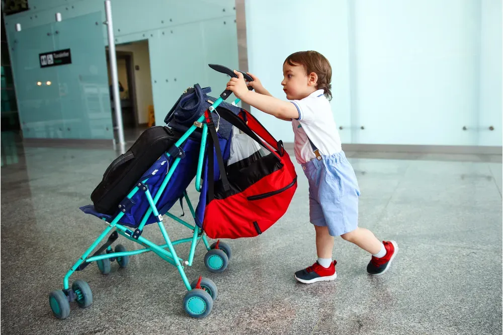 when can baby sit in stroller