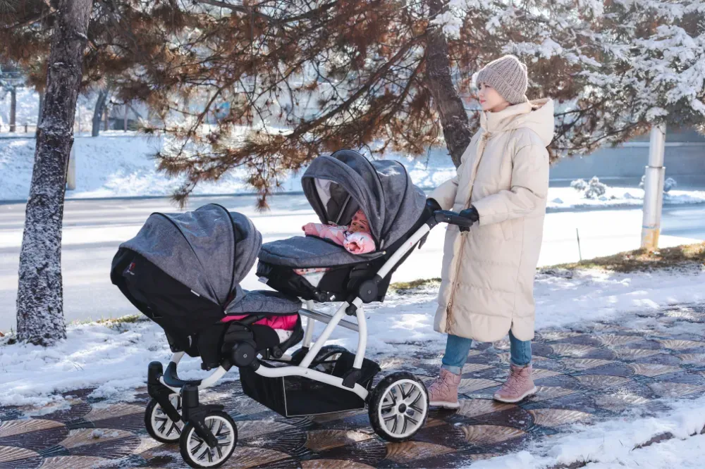 when can baby sit in stroller
