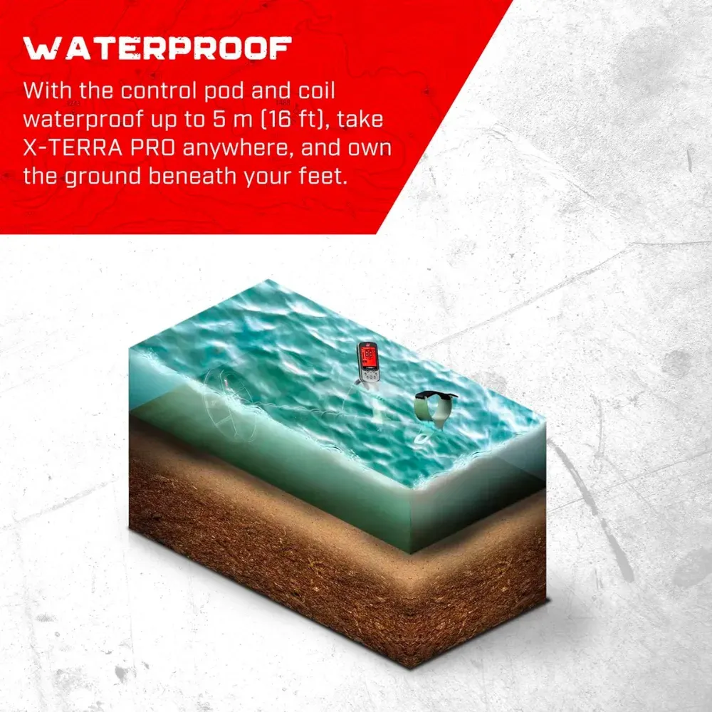 Waterproof metal detector