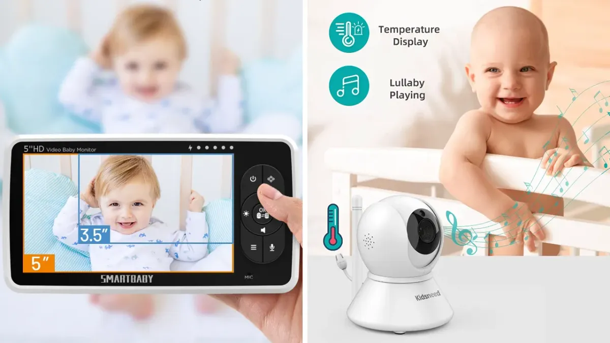 Momcozy Video Baby Monitor, 5'' Display, 1080P HD, Infrared Night